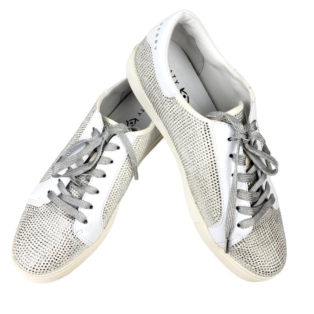 Katy Perry Women Rizzo Crystal Stones Lace-Up Sparkly Sneakers US 9.5 EU40